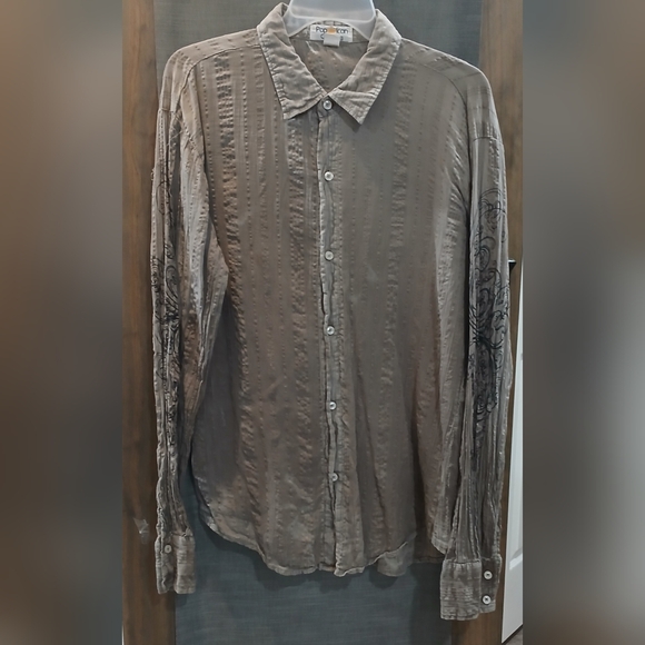 ICON Other - ICON Men's Casual Button Down Shirt - Brown